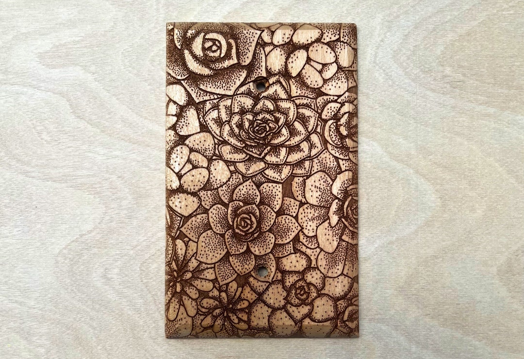 Blank Succulent Light Switch Cover Blank Botanical Etsy