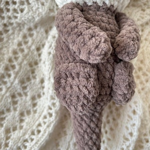 Otter soft toy made of chenille wool, amigurumi otter, plush otter, crochet otter image 7
