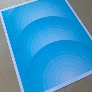 Stacked Arches Risograph Art Print