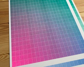 Color Scale Limited Edition Risograph Art Print 11"x14"