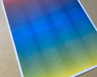 RBY Gradient Risograph Art Print