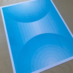 Flipped Arches Risograph Art Print