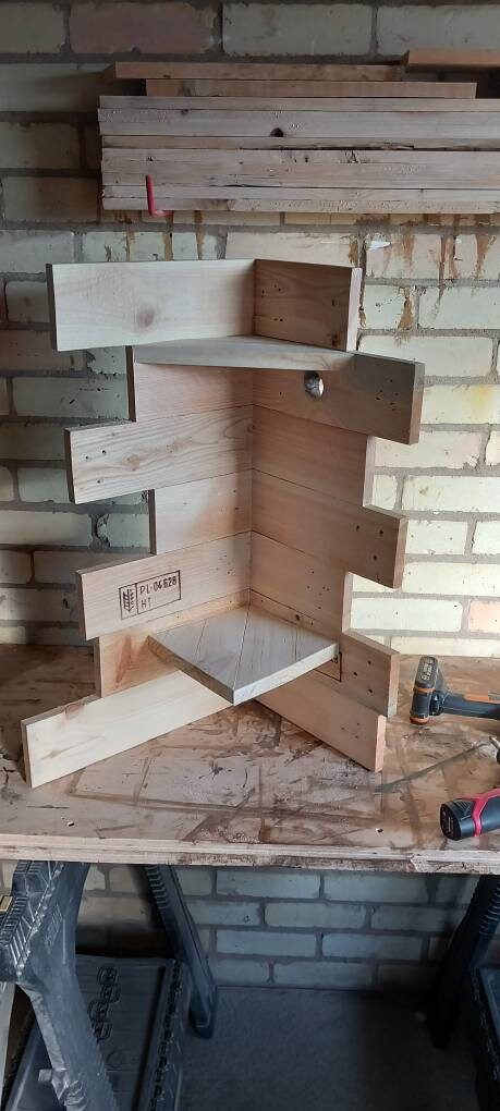 Rustic Corner Shlf Rustic Wooden Corner Shelf - Etsy UK