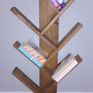 Rustic wooden book shelf