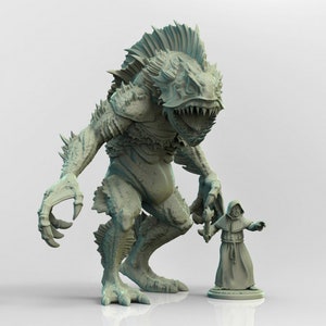 Dagon God of the Deep Ones Resin Miniature | Innsmouth Investigators Series RPG Miniatures Tabletop | Adaevy Creations