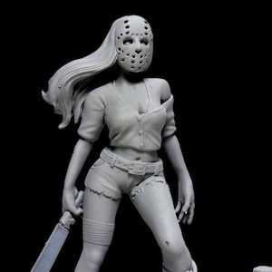 Lake Killer Horror Cosplay Figure | UNPAINTED | Pin Up Horror Stars Series RPG Miniatures Tabletop | Cosmondo