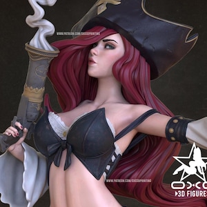 Pirate Girl Pin Up Statue & Miniature | OXO 3D