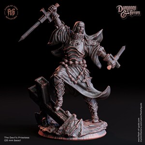 Teufels Priesterin Harz Figur | UNBEMALT | Dungeons and Schreckers Serie RPG Horror Miniaturen Tabletop | Fleisch der Götter