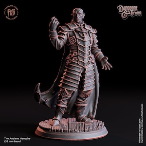 Uralte Vampir Figur aus Resin | Dungeons and Terrors Serie RPG Horror Miniaturen Tabletop | Fleisch der Götter