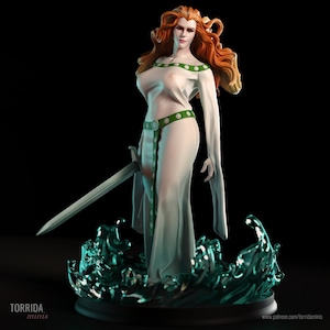 Lady of the Lake Pin Up Statue & Miniature | Torrida Minis