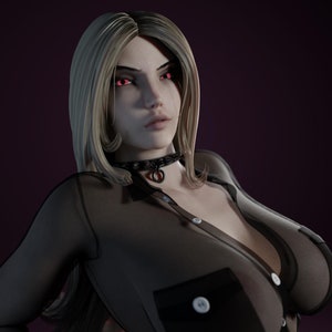 Vex Vampire Punk Pin Up Statue  | UNPAINTED | Umbral Coven | QB Works