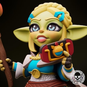 Gobelda Video Game Princess Cosplay Goblin Girl Pin Up Statue & Miniature | Cosplay Goblins | Jigglystix Pin-Up Factory