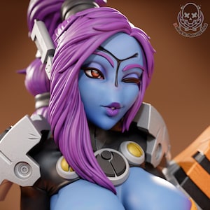Alien Commander Pin Up Statue & Miniature | Jigglystix Pin-Up Factory