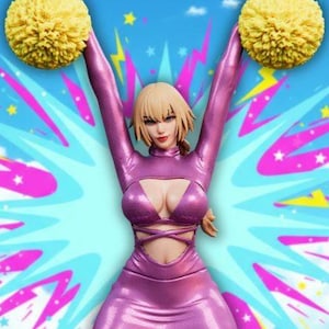 Lutin de pom-pom girl | Anime Cheer Squad | Miniatures sur métier à tisser