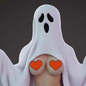 Sexy Ghosts NSFW Pin Up Statue & Miniature | UNPAINTED | Chagarin
