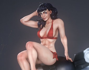 Adios Muchachos Bikini Girl on Bomb Resin Pin Up Statue | Ronin Arts Workshop RAW
