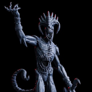 Grinses des Wahnsinns Dämon Tabletop Miniatur | UNBEMALT | Dungeons and Schreckers Series 2 Erweiterung | Fleisch der Götter