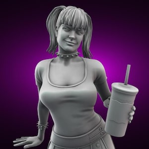 Goth Forensic Scientist Pin Up Statue & Miniature | Torrida Minis