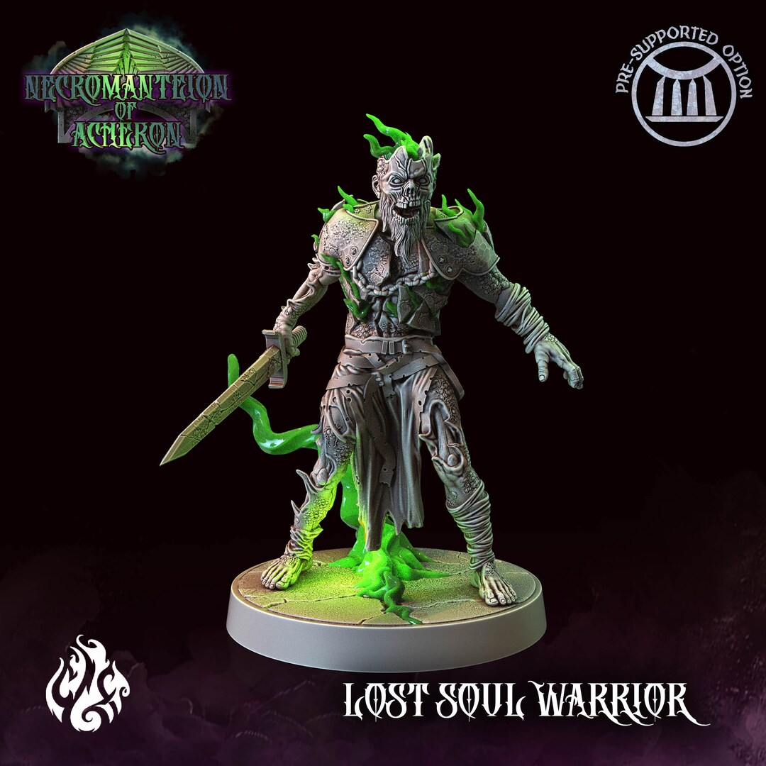 Lost Soul Warrior Undead Tabletop Figure Necromanteion of Acheron