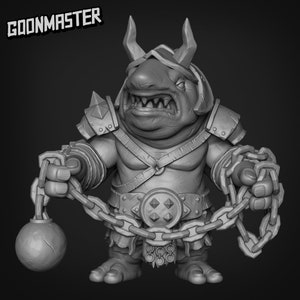 Conjunto de miniaturas de resina Shark Berserkers / Corgi Collective / Goon Master Games