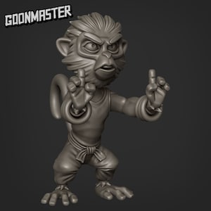 Martial Arts Monkeys Resin Miniature Set | Monkey King | Goon Master Games