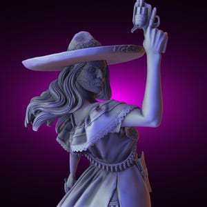 Daniela the Bandida Pin Up Statue & Miniature | UNPAINTED | Torrida Minis