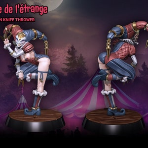 Harlequin Knife Thrower Tabletop Miniature and Variants | Cirque De L&#39;etrange | Gaz Miniatures