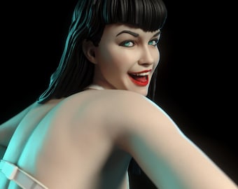 Figurka i miniatura Pin-Up Queen z lat 50. | NIEPOMALOWANE | Torrida Minis