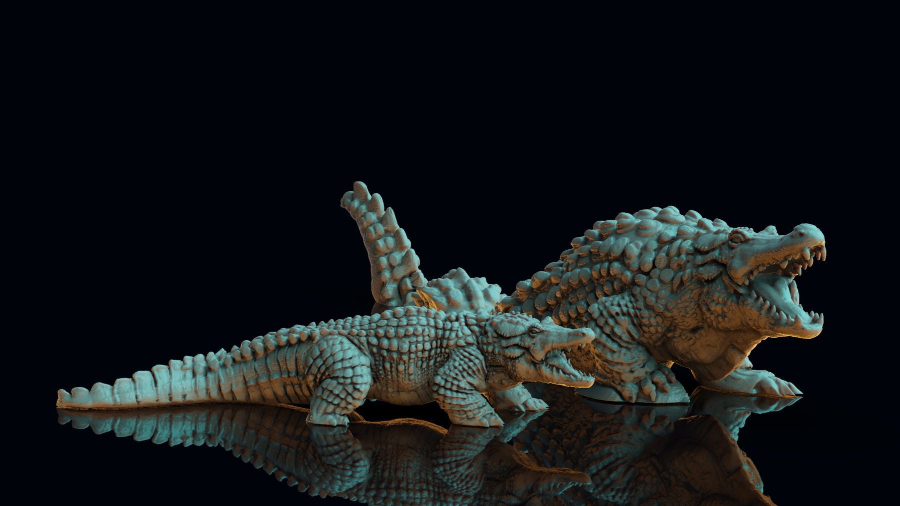 resin alligator statue