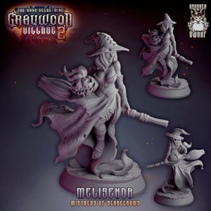 Melisenda Mistress of Scarecrows Tabletop Resin Miniature | Graywood Village 2 Series | Drunken Dwarf Miniatures