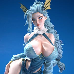 Vapiry Waifu Pin Up Statue & Miniature | UNPAINTED | Waifumon | Siryll Art