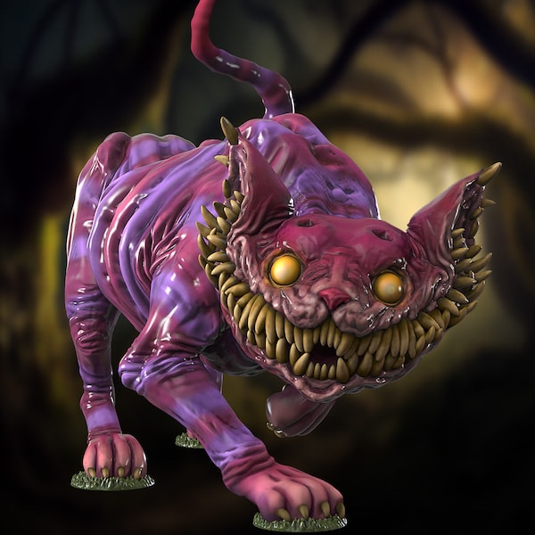 Cheshire Cat Tabletop Miniature | Alice in Creepyland | Siryll Art