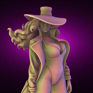 Globetrotting Female Thief Pin Up Statue & Miniature | UNPAINTED | Torrida Minis