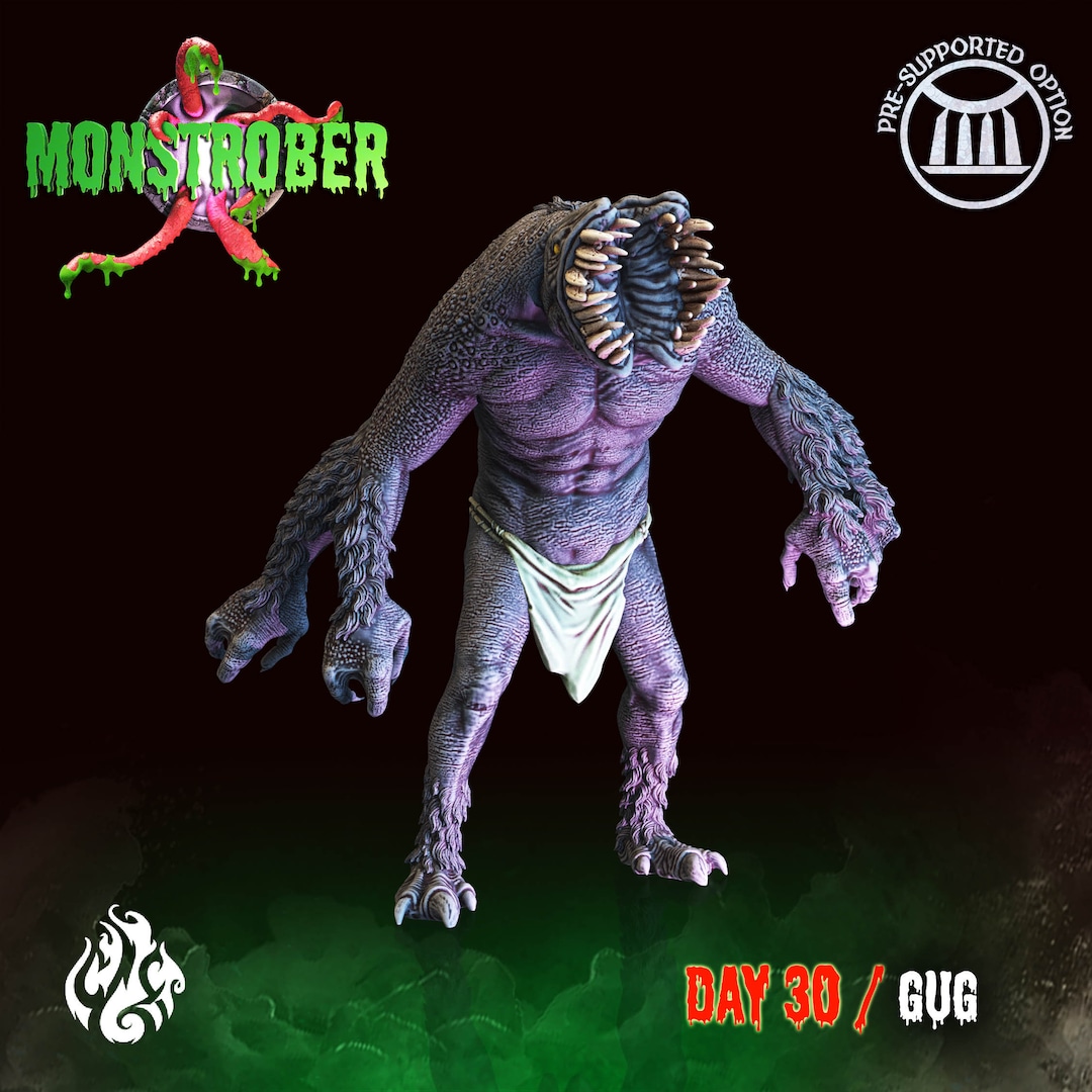 Gug Lovecraft Monster Tabletop Miniature Monstrober 2021 Collection ...