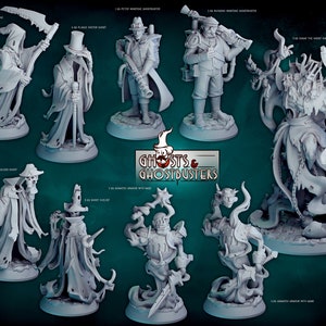 Ghosts and Ghost Busters Complete Set Resin Miniature | Ghosts and Ghost Busters Series | Drunken Dwarf Miniatures