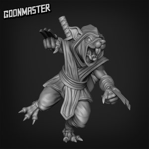 Conjunto de miniaturas de resina de ratas ninja / Pandas rojos ruidosos / Juegos de Goon Master