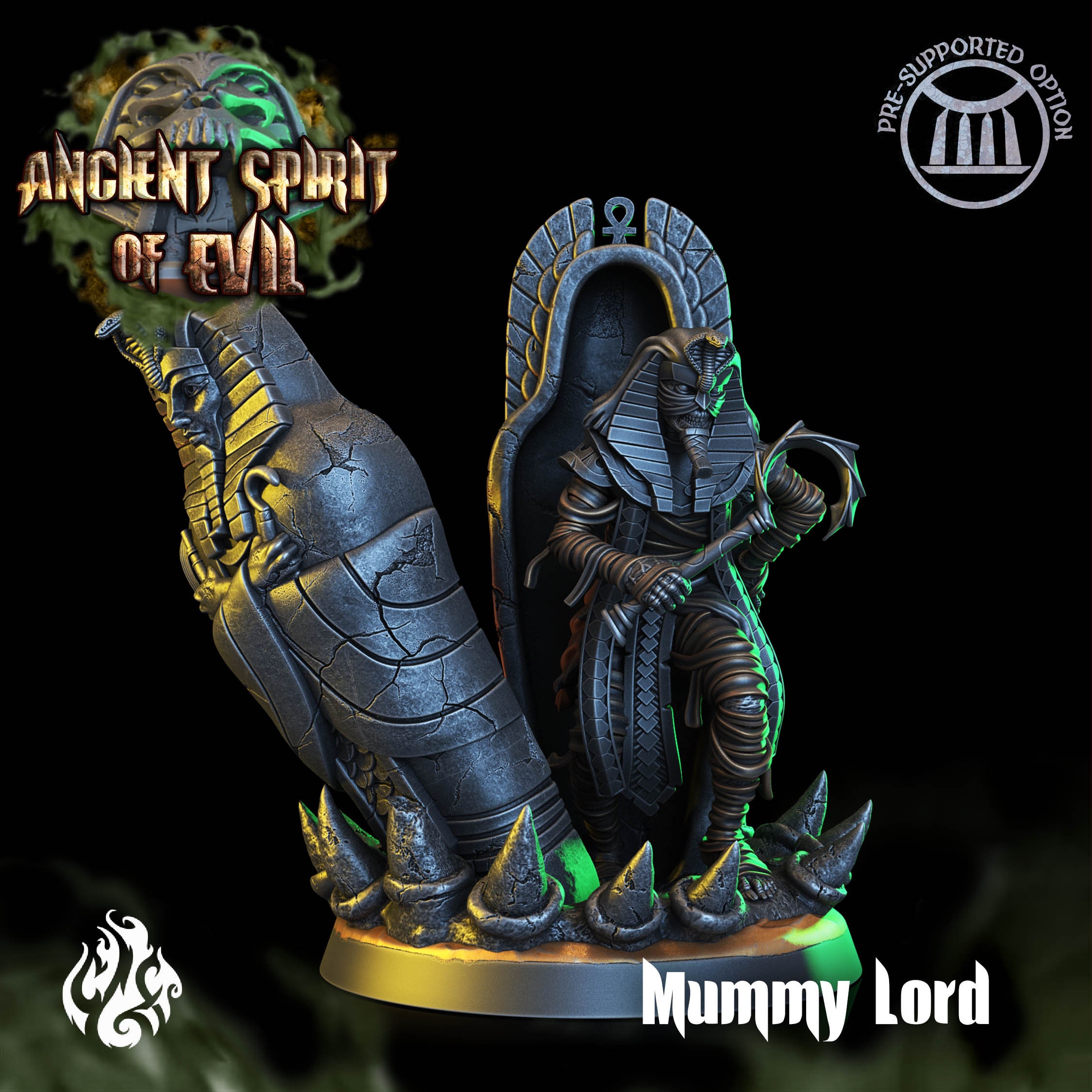 Mummy Lord Tabletop RPG Miniature | Ancient Spirit of Evil Collection |  Crippled God Foundry - Etsy
