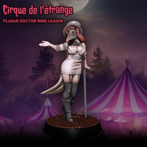 Miniatures de table Plague Doctor Ringmaster et variantes | Cirque de l'étrange | Miniatures Gaz