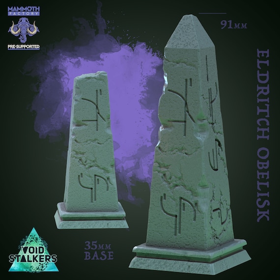 Eldritch Obelisk Tabletop Scatter Terrain | Void Stalkers Collection | Mammoth Factory