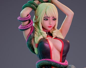 Tentacle Attack 4 NSFW Pin Up Statue & Miniature Set | UNPAINTED | Attack of the Sea Queen | Chagarin