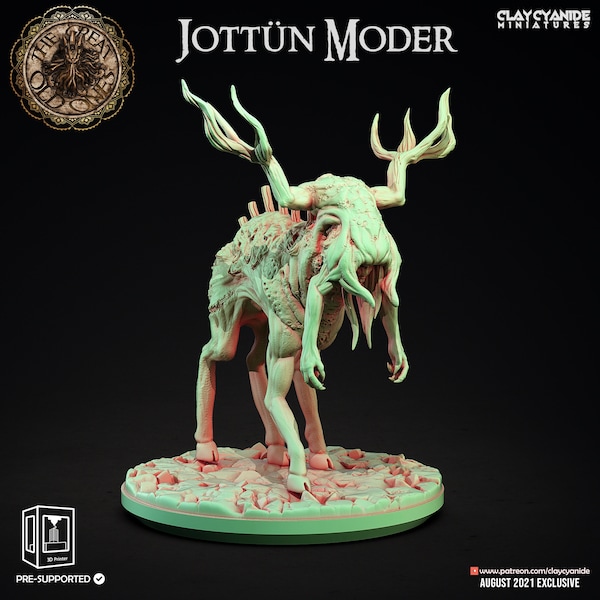 Jottun Moder Resin Miniature | Lovecraft Mythos | Great Old Ones Series RPG Miniatures Tabletop | Clay Cyanide Miniatures