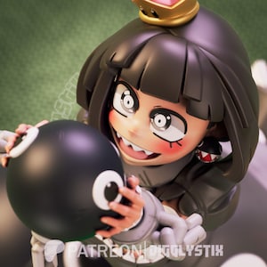 Chompy Queen pin-up standbeeld en miniatuur | ONGEVERFD | Jigglystix pin-upfabriek