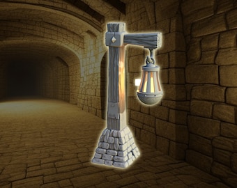 Brasero colgante iluminado con LED, miniatura de resina para terreno / Colección Fantasy LED Vol 1 / Moonshine Miniatures