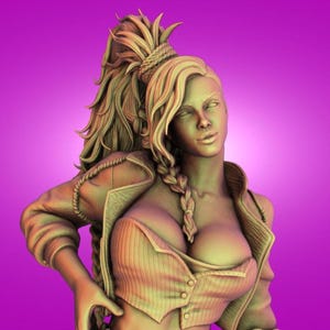 Female Fantasy Blacksmith Pin Up Statue & Miniature | UNPAINTED | Torrida Minis
