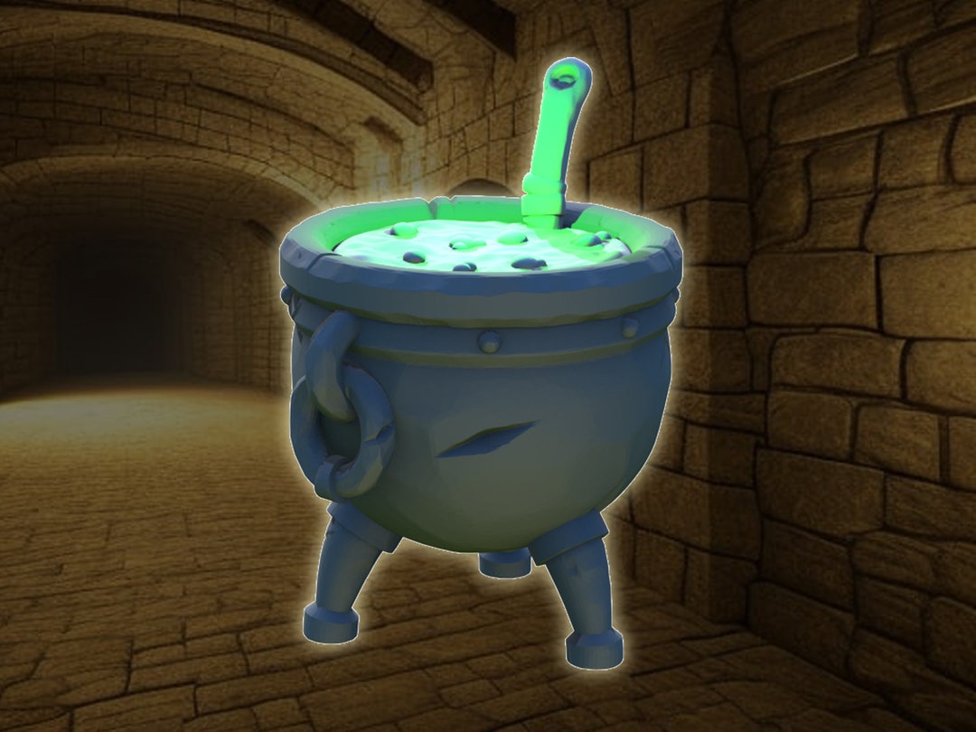 Mini Engine Cauldron Cauldron Light up LED Resin Miniature Terrain | Fantasy LED Vol 1 ...