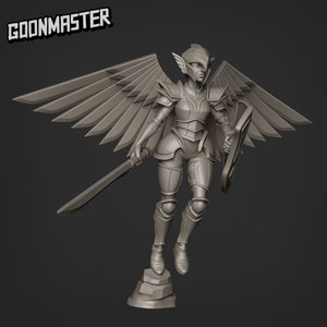 Sky Elf Valkyrs Resina Miniatura Set / Sky Elves / Goon Master Games