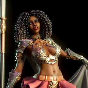 Iza Warrior Queen Pin Up Statue & Miniature | Torrida Minis