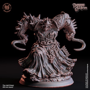 Höllenpriester Resin Figur | Dungeons and Terrors Serie RPG Horror Miniaturen Tabletop | Fleisch der Götter