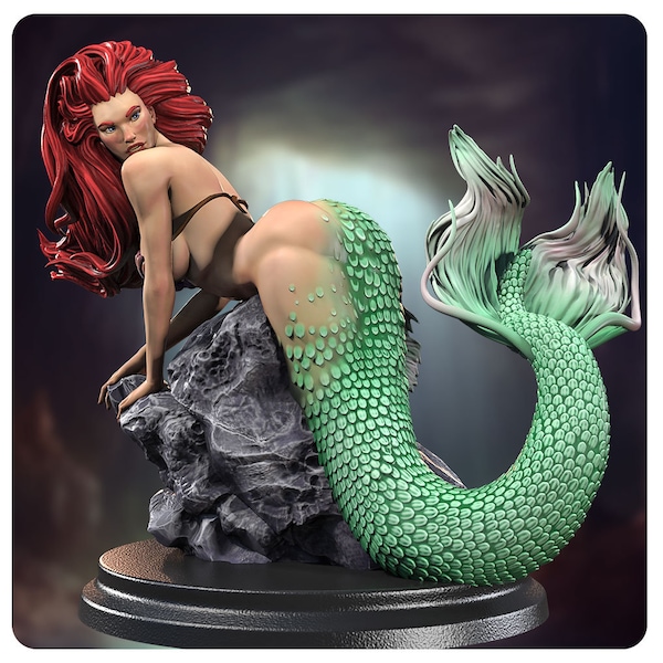 Mermaid Transformation Pin Up Statue & Miniature | Mermaid's Temptation | Siryll Art