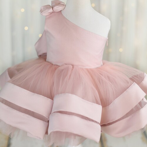 Dusty Rose Pink Baby Girl 1st Birthday Outfit Baby Girl Etsy